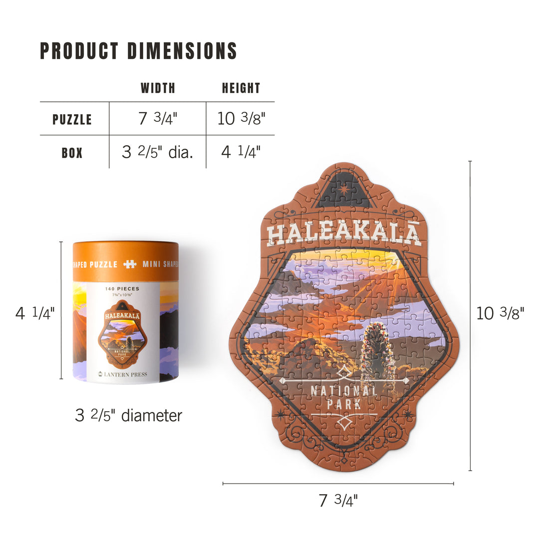 Lantern Press Mini Shaped Adult Jigsaw Puzzle, Protect Our National Parks (Haleakala)