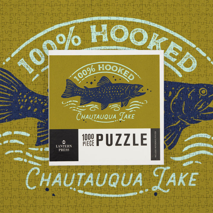 Chautauqua Lake, New York, Lake Life Series, 100 Percent Hooked, Jigsaw Puzzle