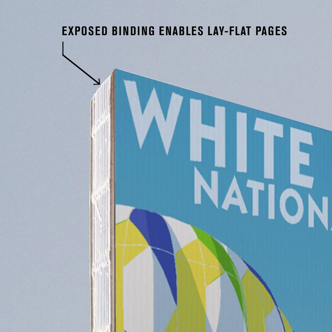 Lined 6x9 Journal, White Sands National Park, New Mexico, Hot Air Balloons, Lay Flat, 193 Pages, FSC paper