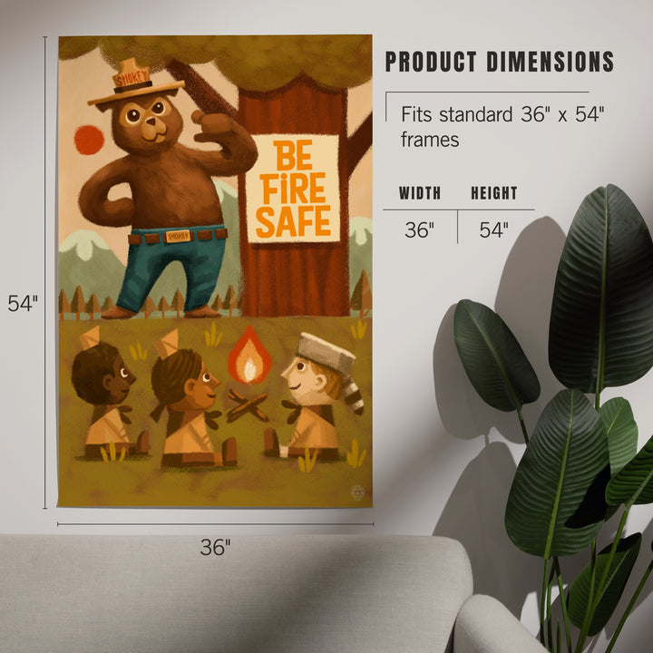 Smokey Bear, Fire Safety School, Officially Licensed, Art & Giclee Prints