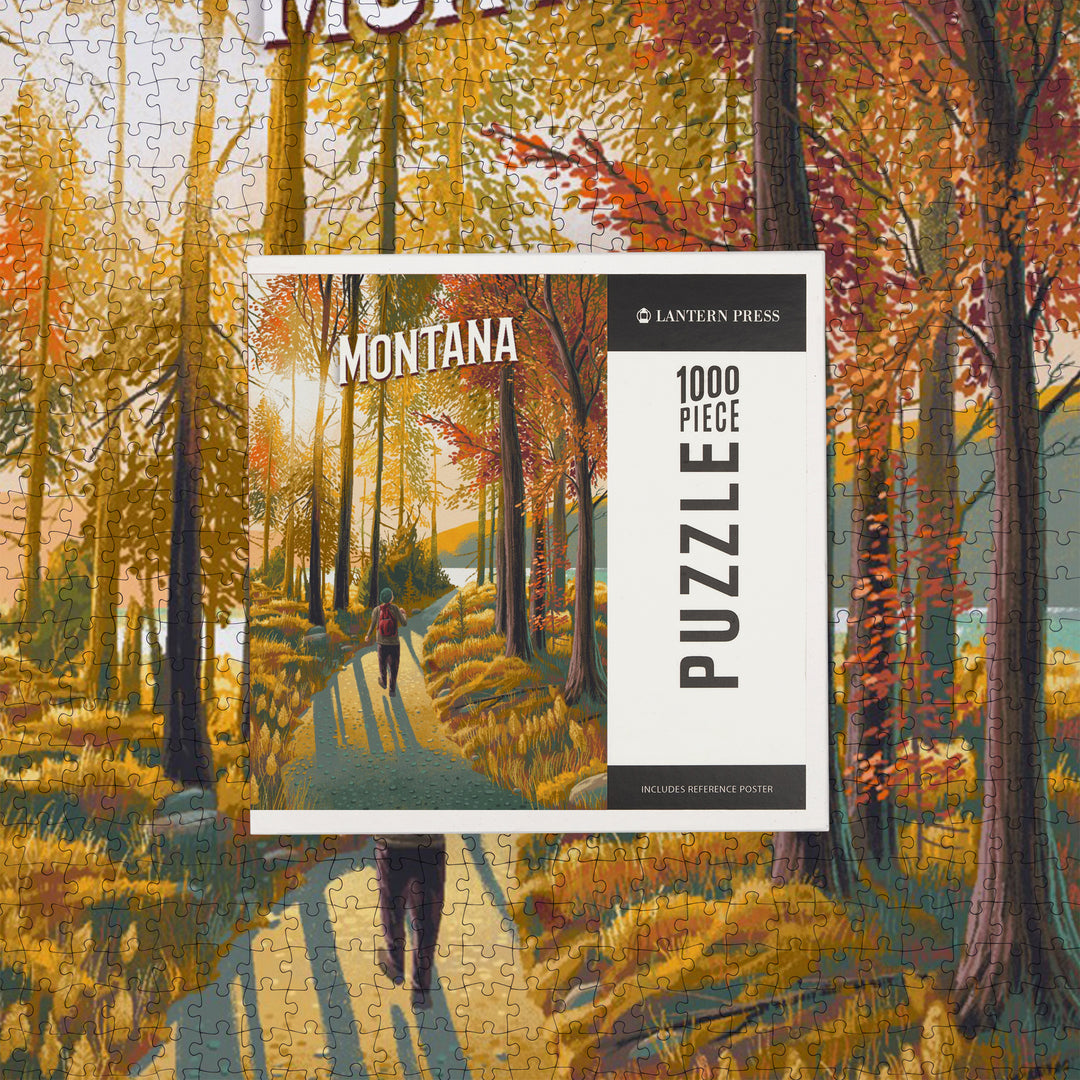 Montana, Walk In The Woods, Day Hike, Fall, 1000 Piece Jigsaw Puzzle
