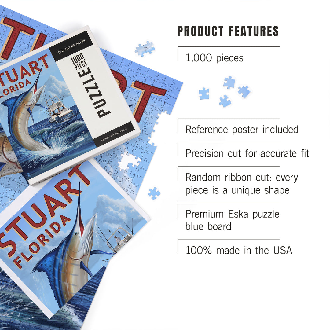 Stuart, Florida, Marlin Fishing Scene, Jigsaw Puzzle