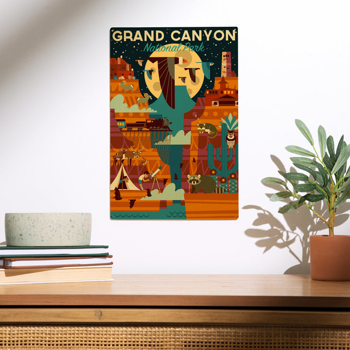 Grand Canyon National Park, Arizona 83205, Wood Sign and Postcards
