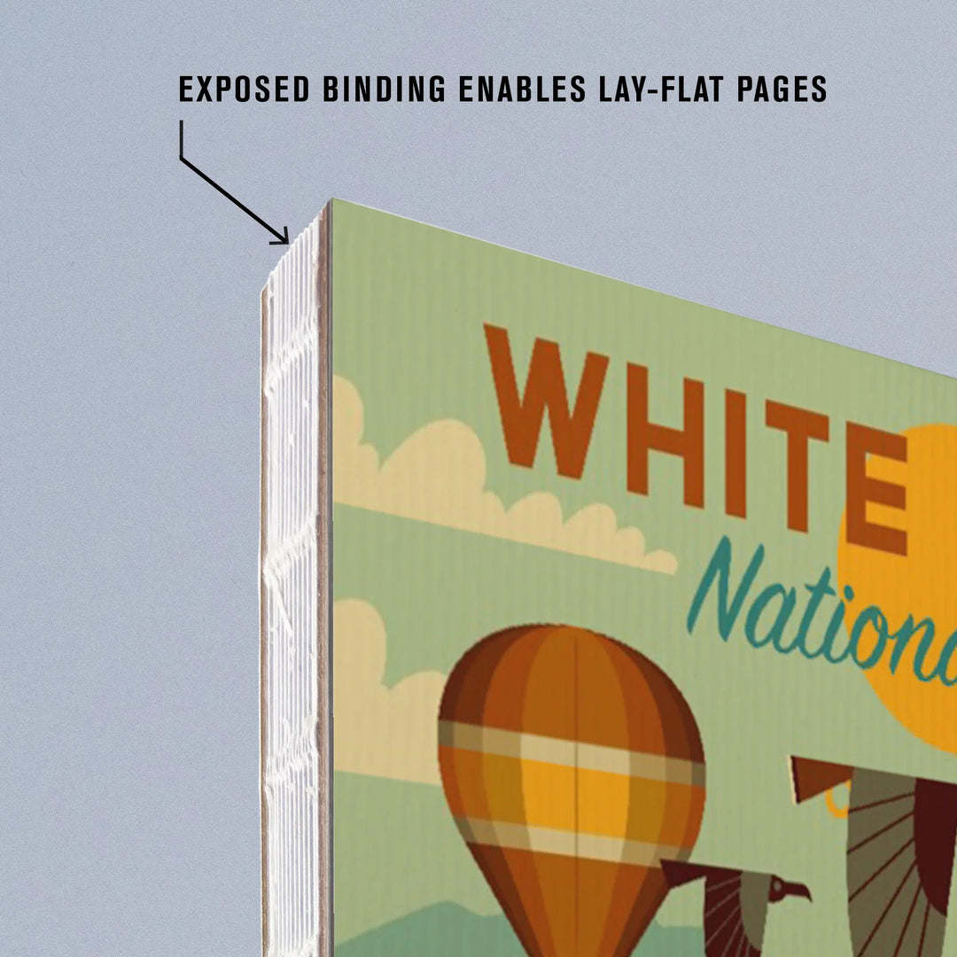 Lined 6x9 Journal, White Sands National Park, New Mexico, Geometric National Park Series, Lay Flat, 193 Pages, FSC paper