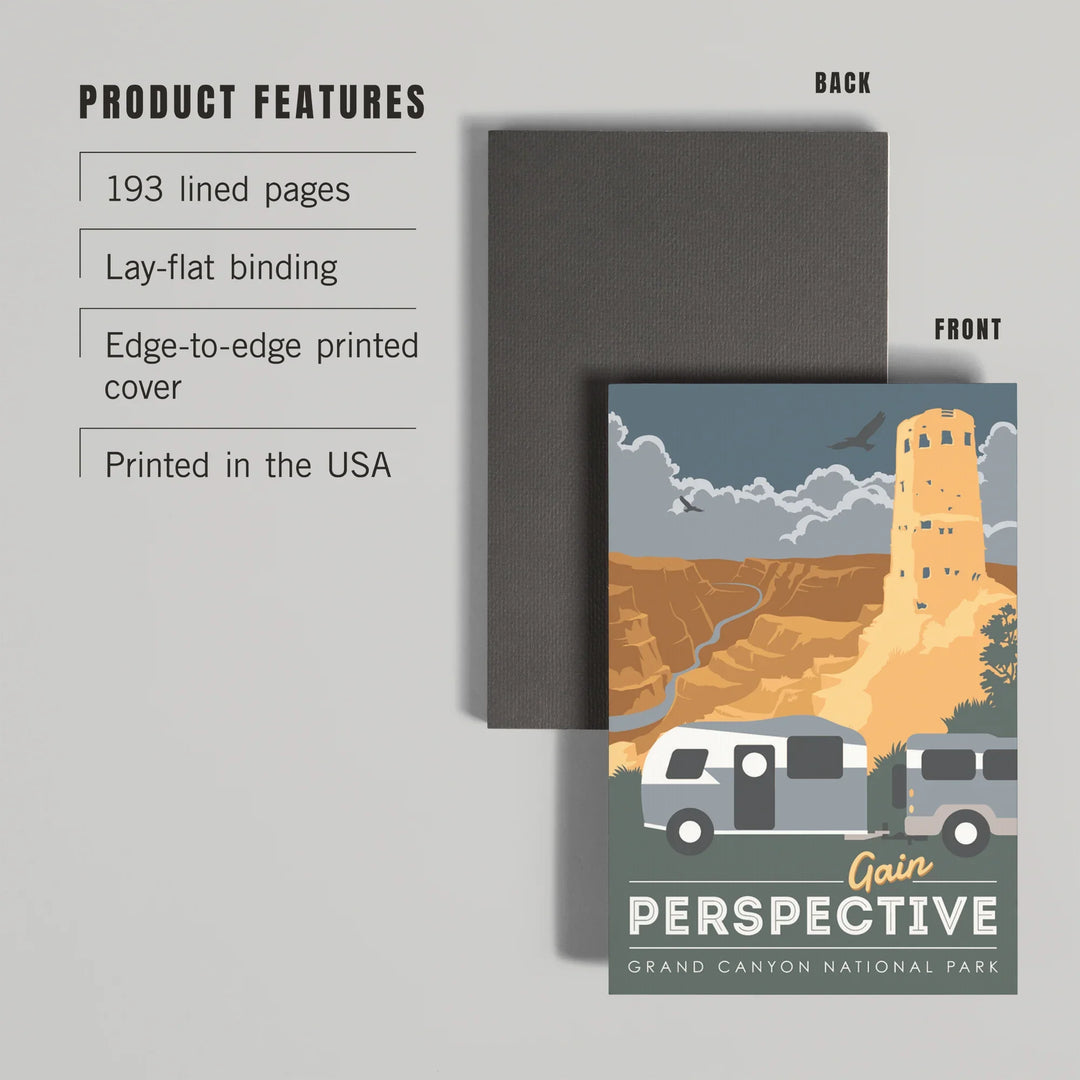 Lined 6x9 Journal, Grand Canyon National Park, Gain Perspective, Lay Flat, 193 Pages, FSC paper
