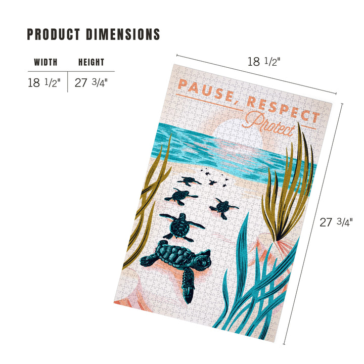 Courageous Explorer Collection, Turtles on Beach, Pause Respect Protect, Jigsaw Puzzle