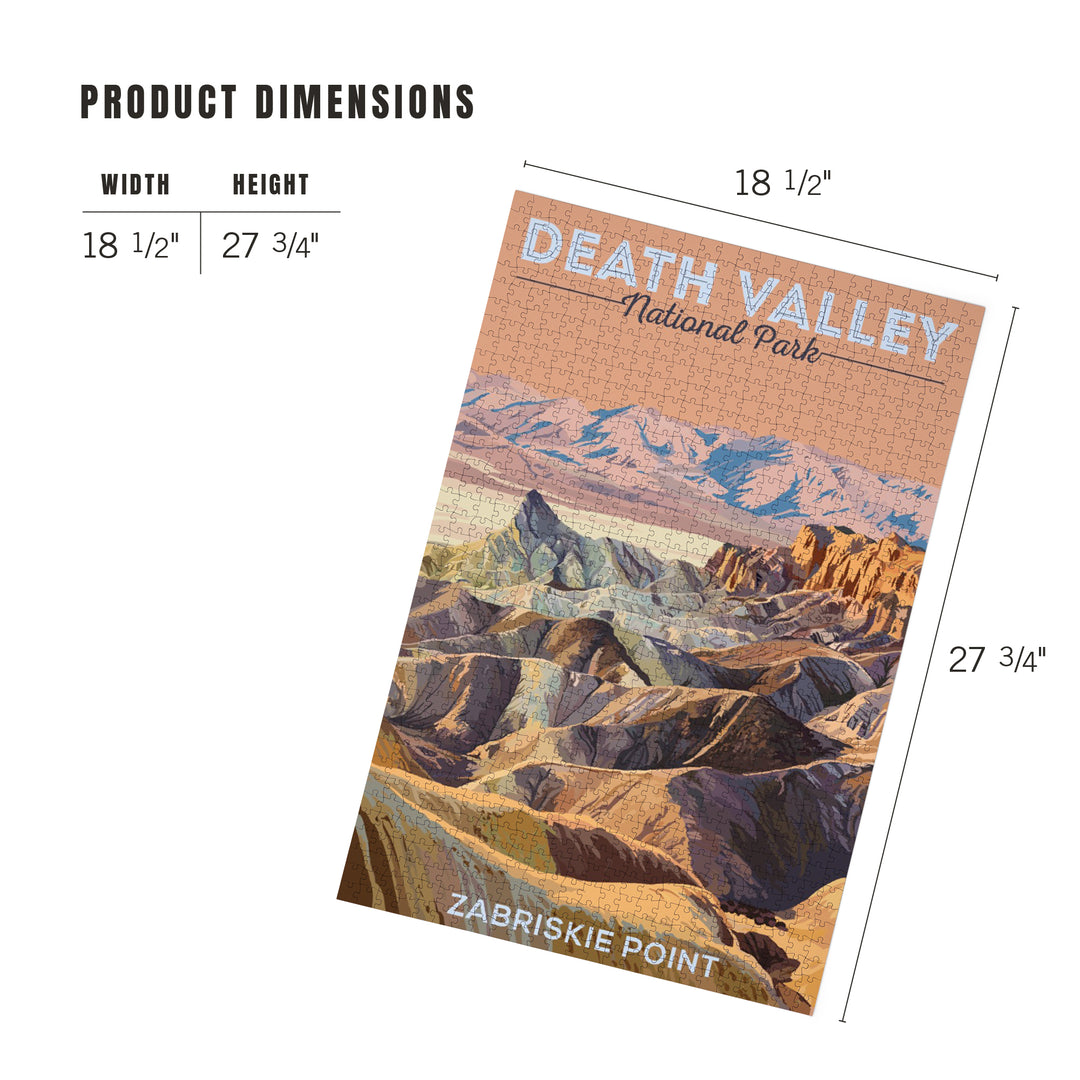 Death Valley National Park, California, Zabriskie Point, Painterly Series, Jigsaw Puzzle