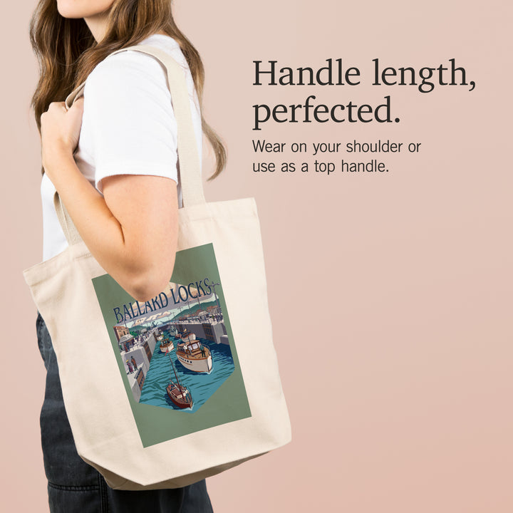 Seattle, Washington, Ballard Locks,, Tote Bag