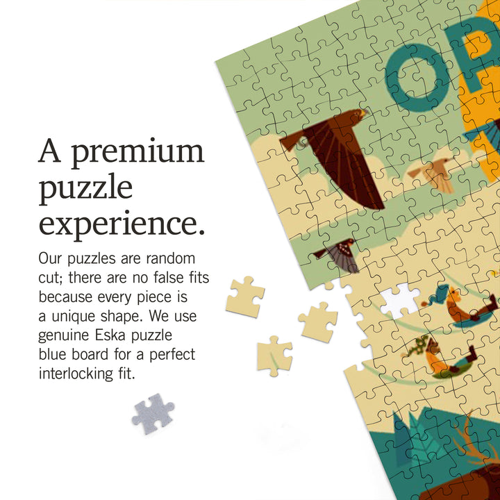 Oregon, Geometric, Jigsaw Puzzle