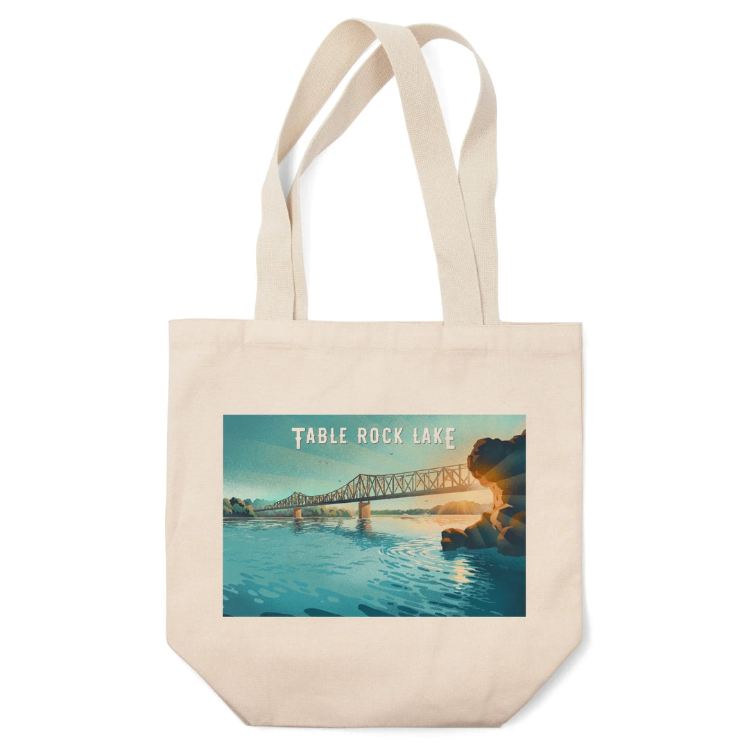 Missouri, Lithograph, Table Rock Lake, Tote Bag
