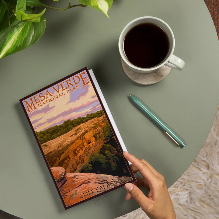 Lined 6x9 Journal, Mesa Verde National Park, Colorado, Cliff Palace at Sunset, Lay Flat, 193 Pages, FSC paper