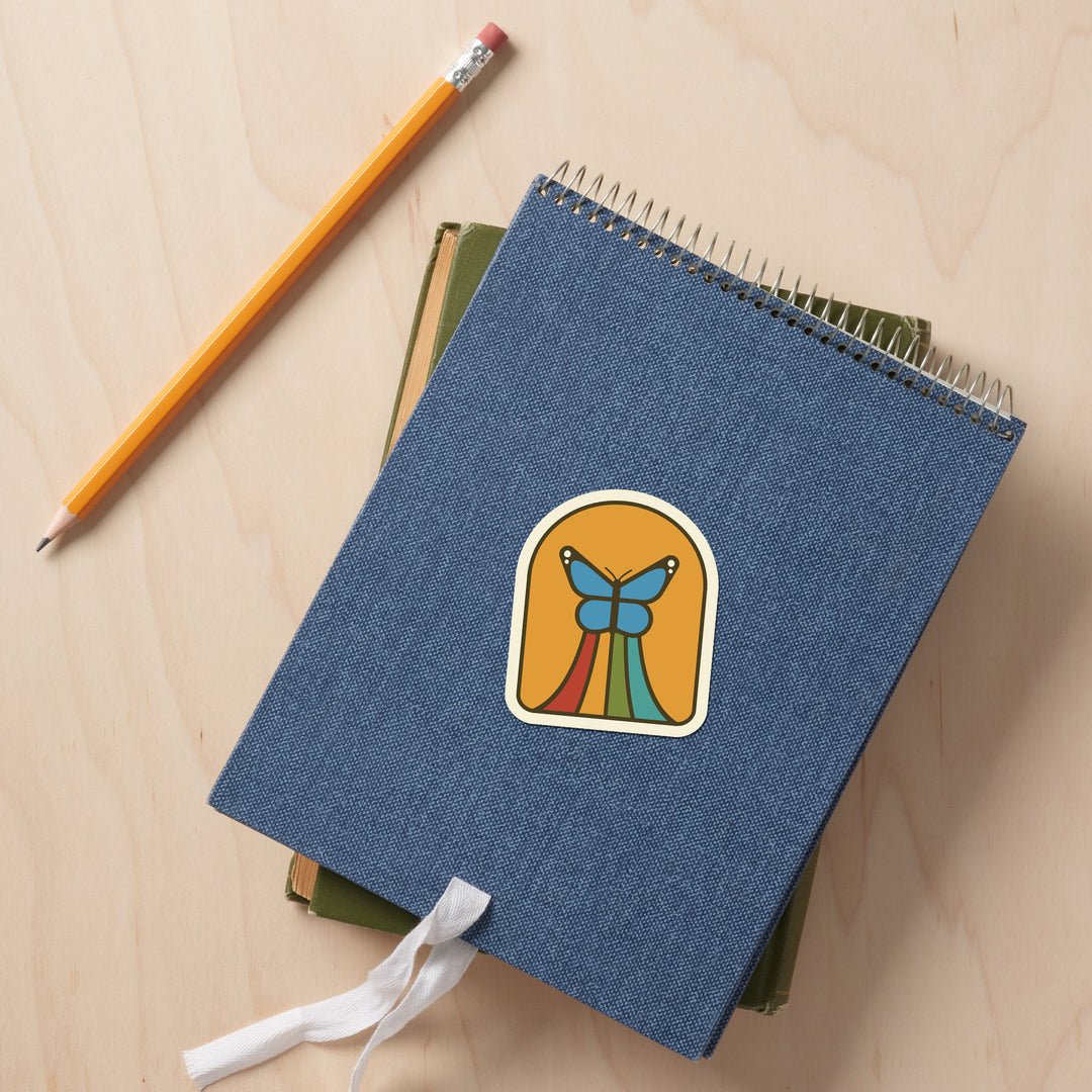 Simple Vector, Blue Morpho, Vinyl Sticker