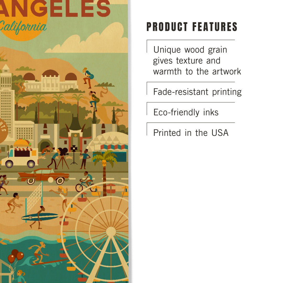 Los Angeles, California, City of Angels, Wood Sign and Postcards