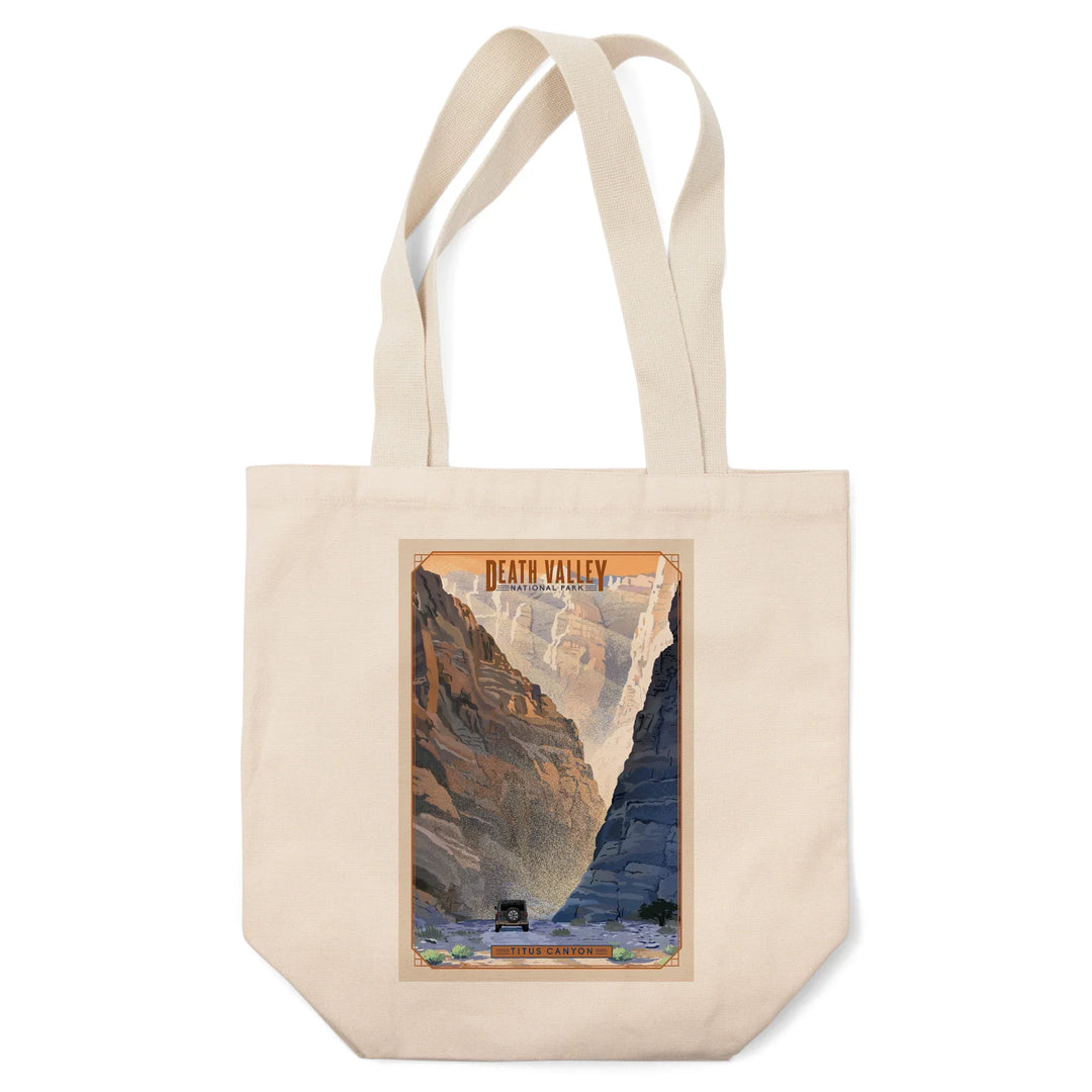 Death Valley National Park, California, Lithograph, Titus Canyon, Tote Bag