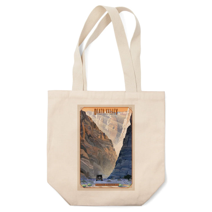 Death Valley National Park, California, Lithograph, Titus Canyon, Tote Bag