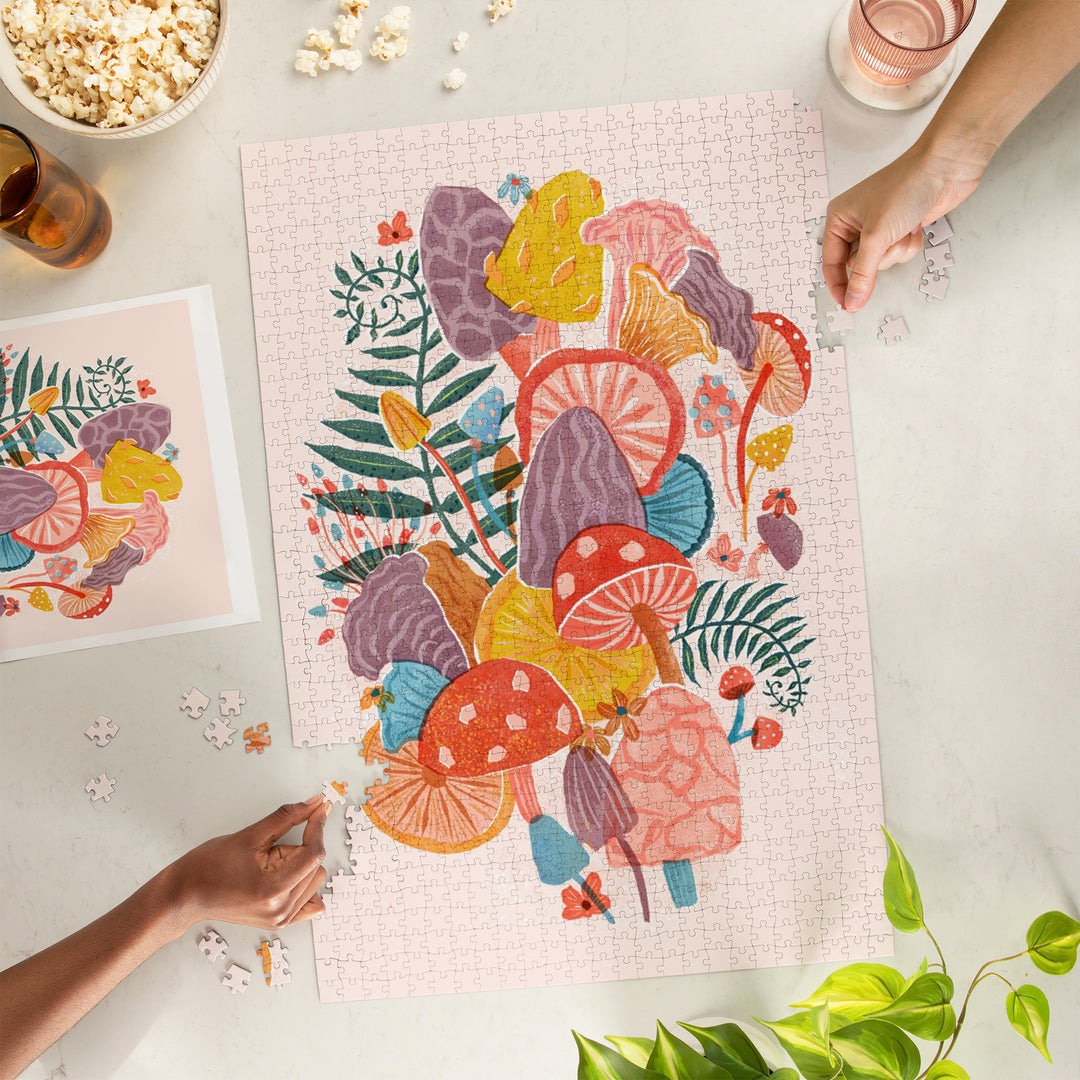 Earthy Dreamer, Mushrooms, 1000 Piece Jigsaw Puzzle