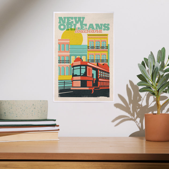 New Orleans, Louisiana, Woodblock City Series, French Quarter, Art & Giclee Prints
