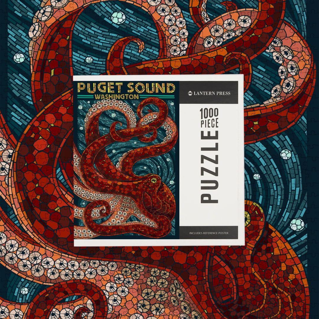 Puget Sound, Washington, Octopus Mosaic, 1000 Piece Jigsaw Puzzle