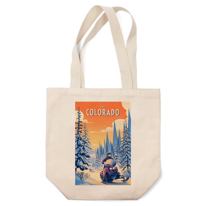 Vail, Colorado, Born to Braaap!, Snowmobile, Tote Bag