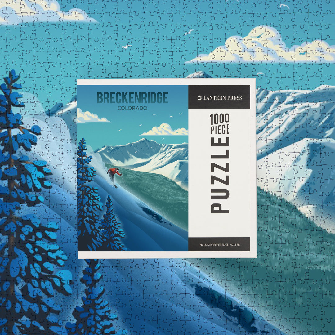 Breckenridge, Colorado, Painterly, Jigsaw Puzzle