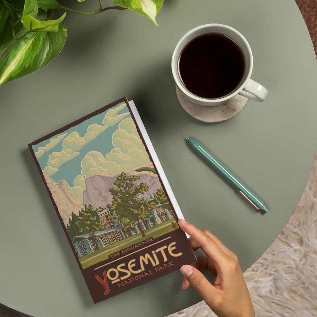 Lined 6x9 Journal, Yosemite National Park, California, The Ahwahnee and El Capitan, Lay Flat, 193 Pages, FSC paper