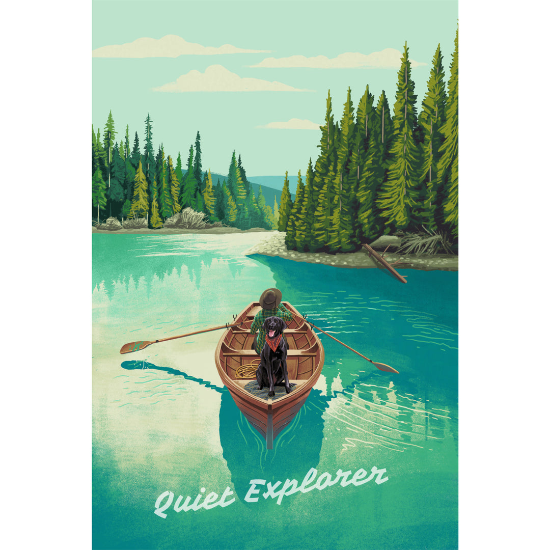 Quiet Explorer, Boating, Hills canvas art