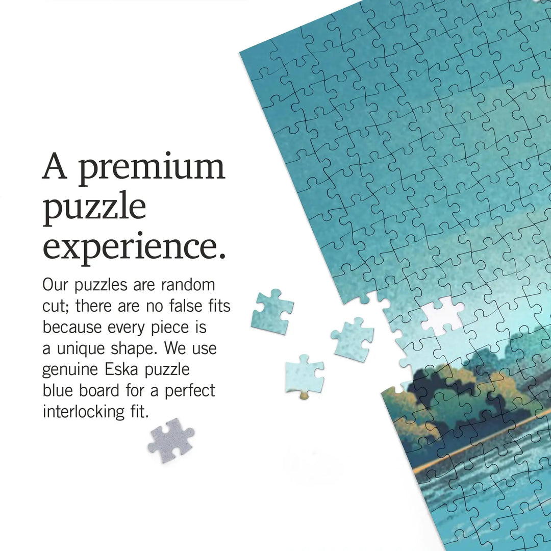 Missouri, Lithograph, Table Rock Lake, Jigsaw Puzzle