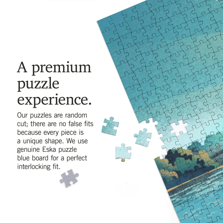 Missouri, Lithograph, Table Rock Lake, Jigsaw Puzzle