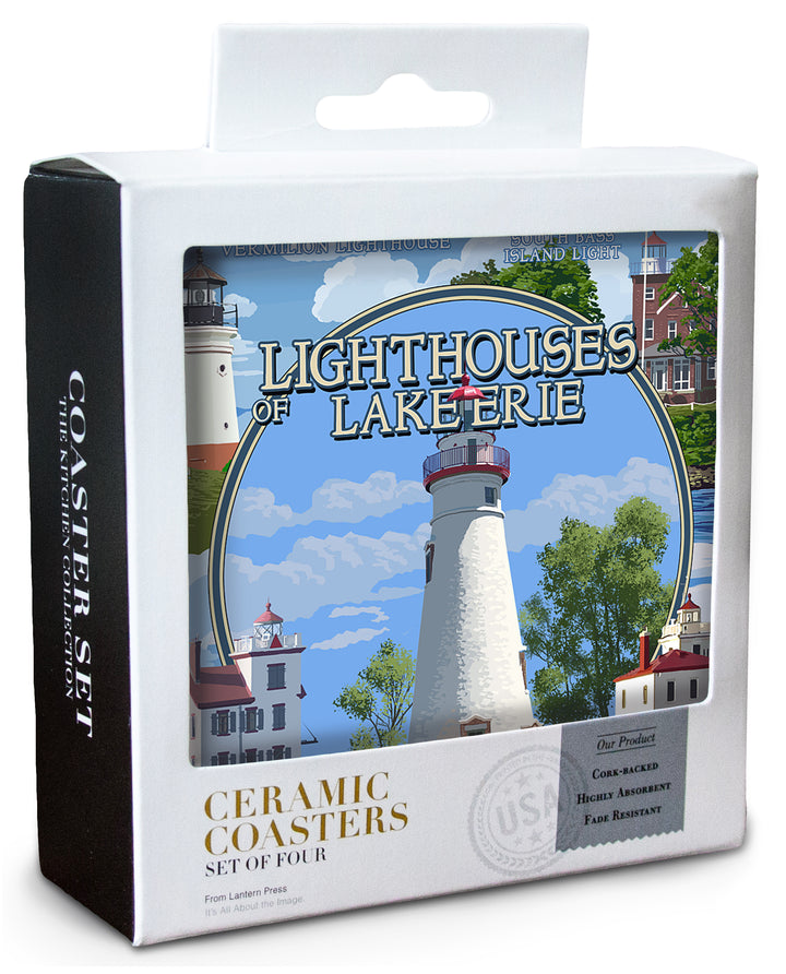 Ohio, The Lighthouses of Lake Erie, Coaster Set