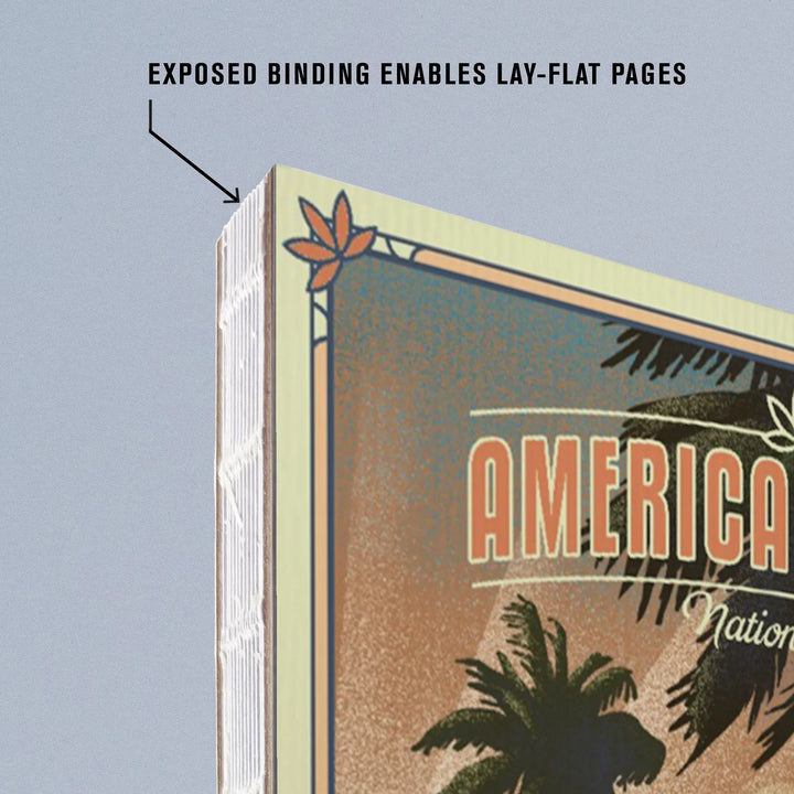 Lined 6x9 Journal, National Park of American Samoa, American Samoa, Lithograph, Lay Flat, 193 Pages, FSC paper