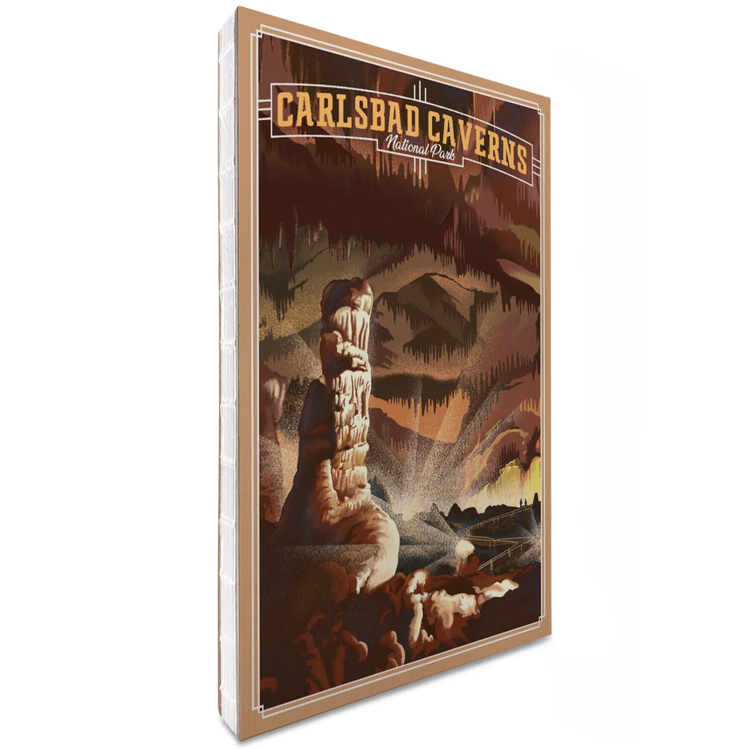 Lined 6x9 Journal, Carlsbad Cavern National Park, Lithograph, Lay Flat, 193 Pages, FSC paper