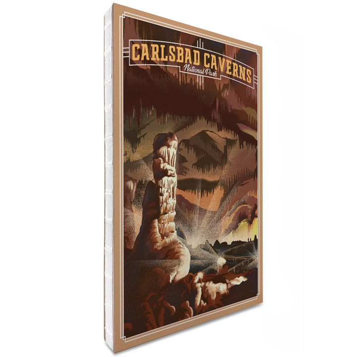 Lined 6x9 Journal, Carlsbad Cavern National Park, Lithograph, Lay Flat, 193 Pages, FSC paper