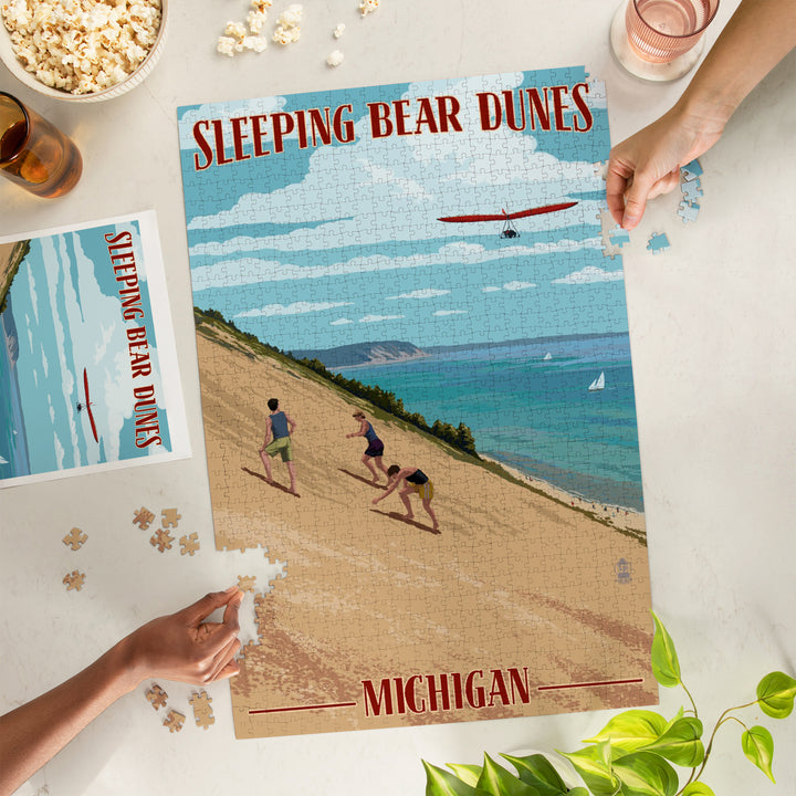 Michigan, Painterly, Sleeping Bear Dunes, 1000 Piece Jigsaw Puzzle
