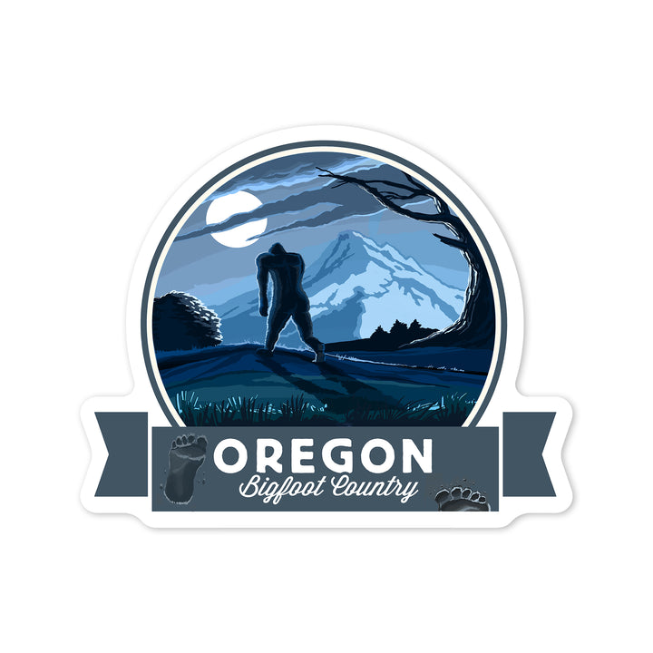 Oregon, Bigfoot Country, Contour, Vinyl Sticker
