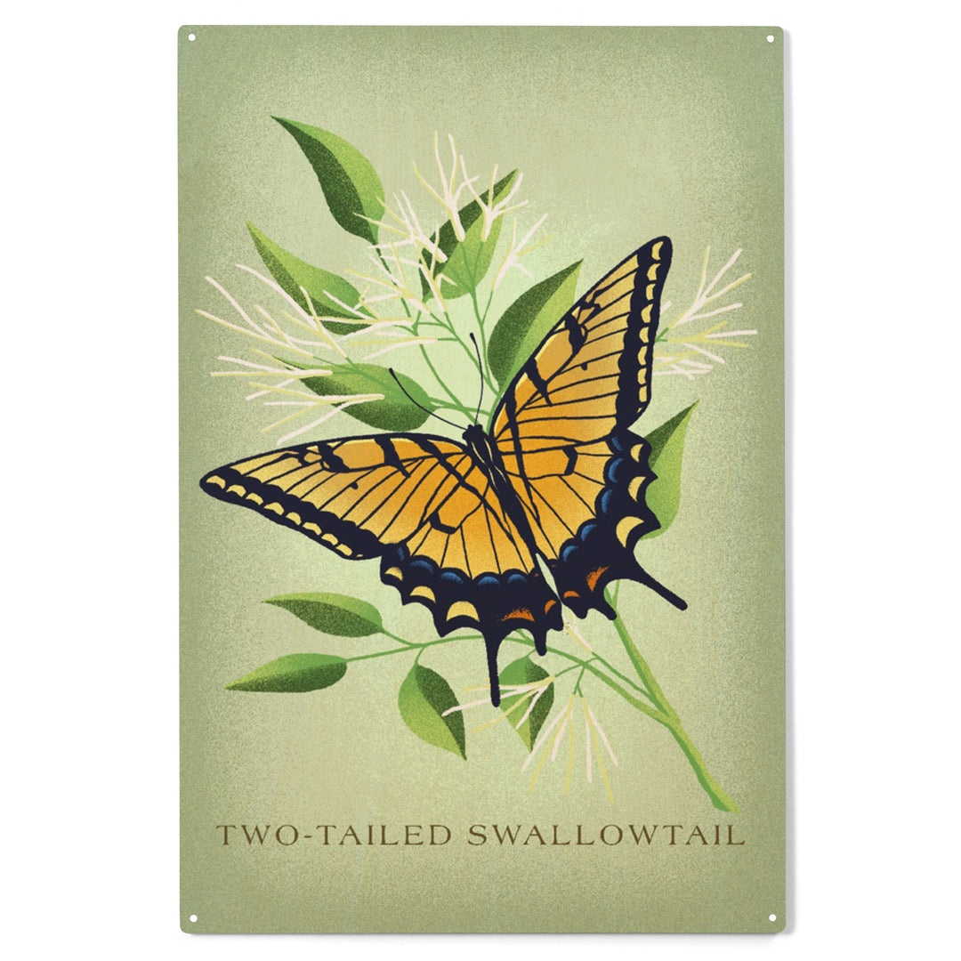 Vintage Flora, Two-Tailed Swallowtail, Wood Sign and Postcards