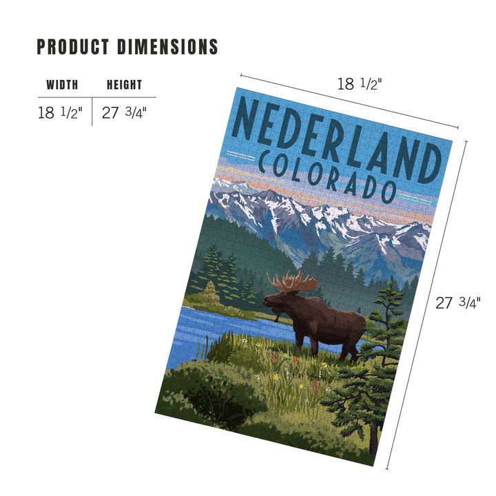 Nederland, Colorado, Moose, Summer Scene, Jigsaw Puzzle