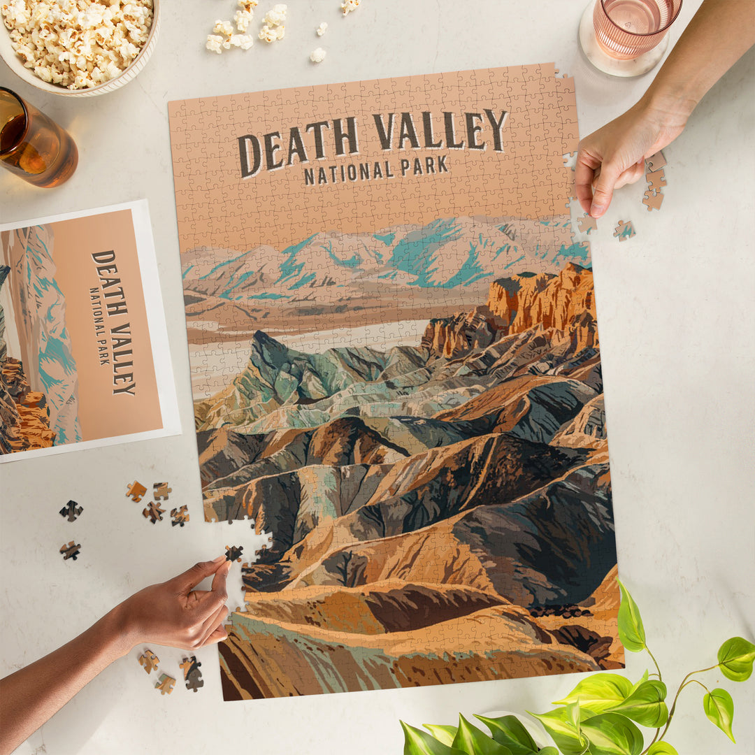 Death Valley National Park, California, Painterly National Park Series, Jigsaw Puzzle