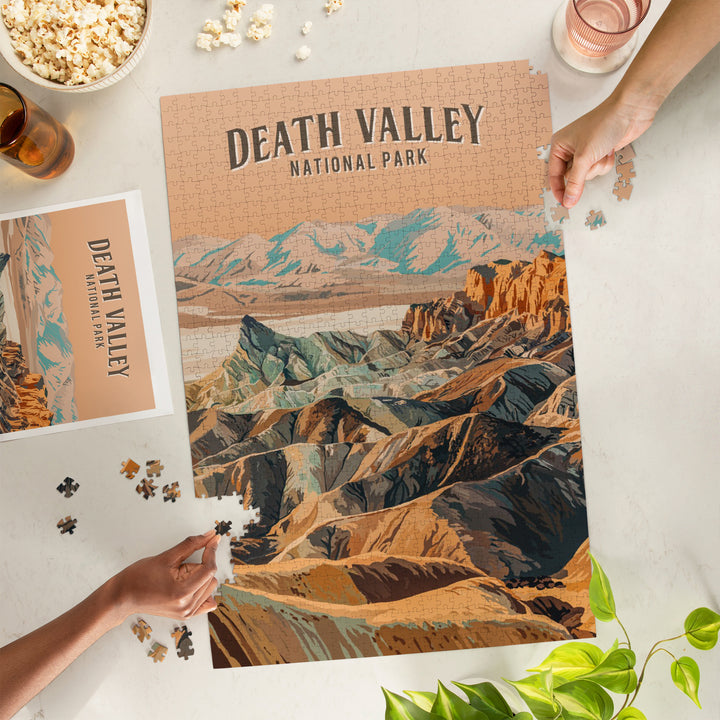 Death Valley National Park, California, Painterly National Park Series, Jigsaw Puzzle