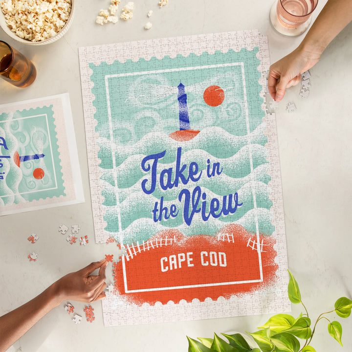 Cape Cod, Massachusetts, Dockside Series, Take In The View, 1000 Piece Jigsaw Puzzle