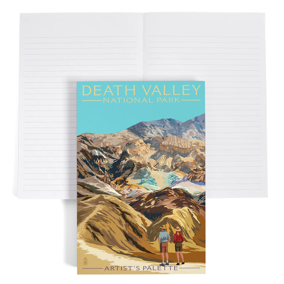 Lined 6x9 Journal, Death Valley National Park, California, Artist's Palette, Painterly Series, Lay Flat, 193 Pages, FSC paper