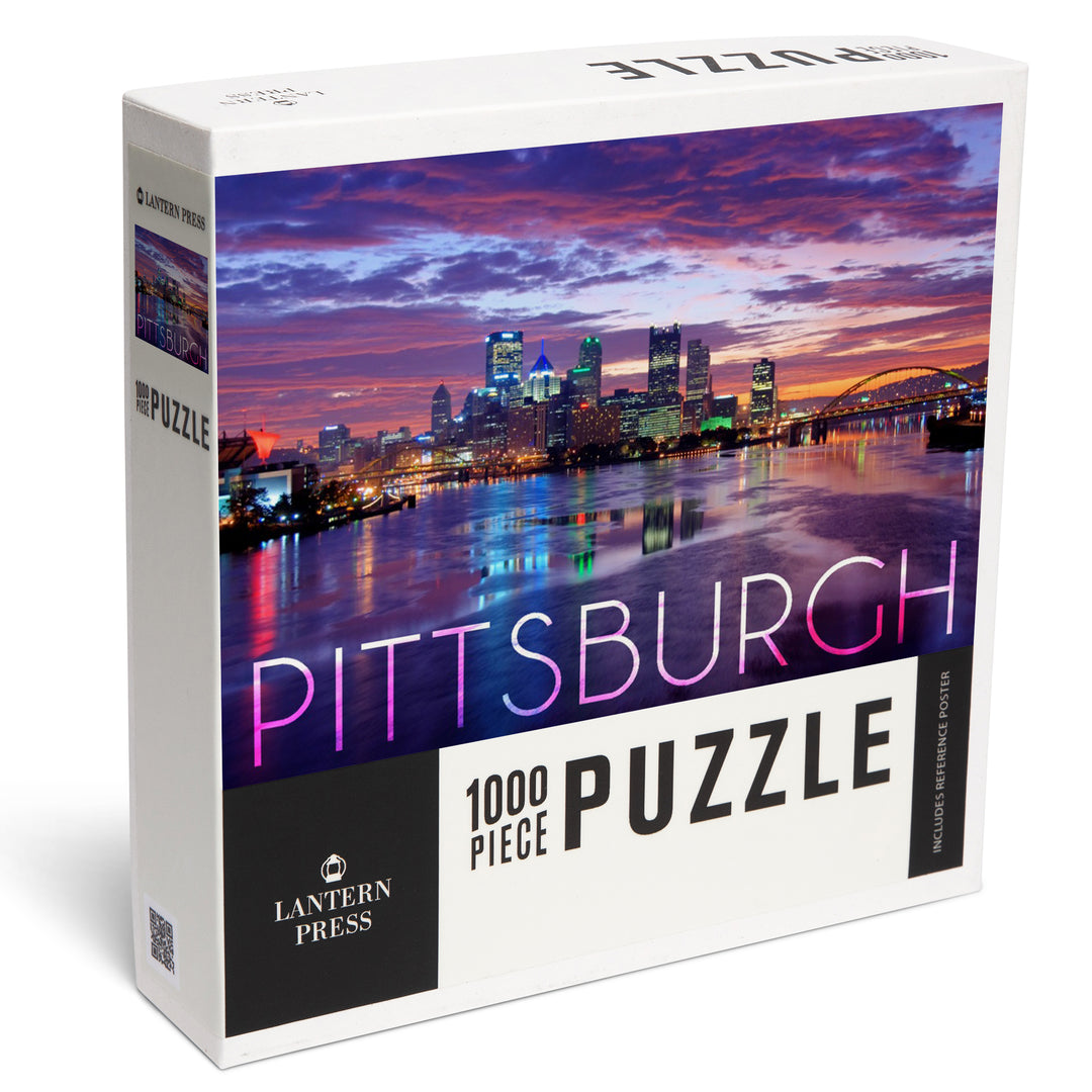 Pittsburgh, Pennsylvania, City Lights at Night, Jigsaw Puzzle