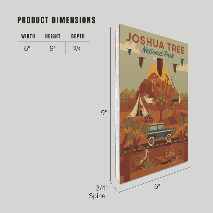 Lined 6x9 Journal, Joshua Tree National Park, California, Geometric National Park Series, Lay Flat, 193 Pages, FSC paper