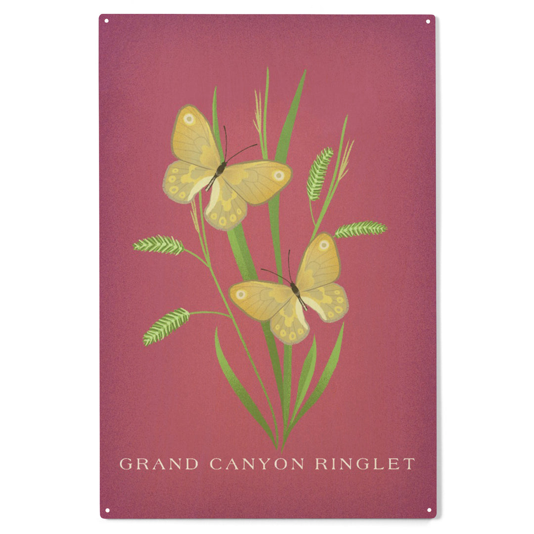 Grand Canyon Ringlet, Vintage Flora, Wood Sign and Postcards