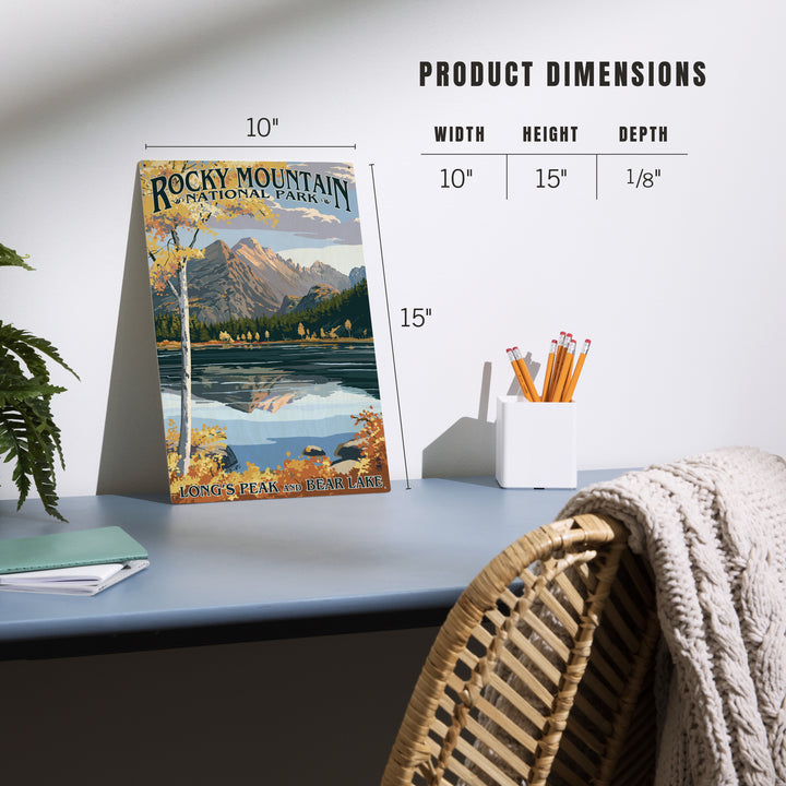 Rocky Mountain National Park, Colorado, Longs, Wood Sign and Postcards
