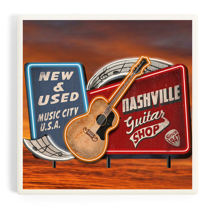 Nashville, Tennessee, Acoustic Guitar Music Shop, Coasters