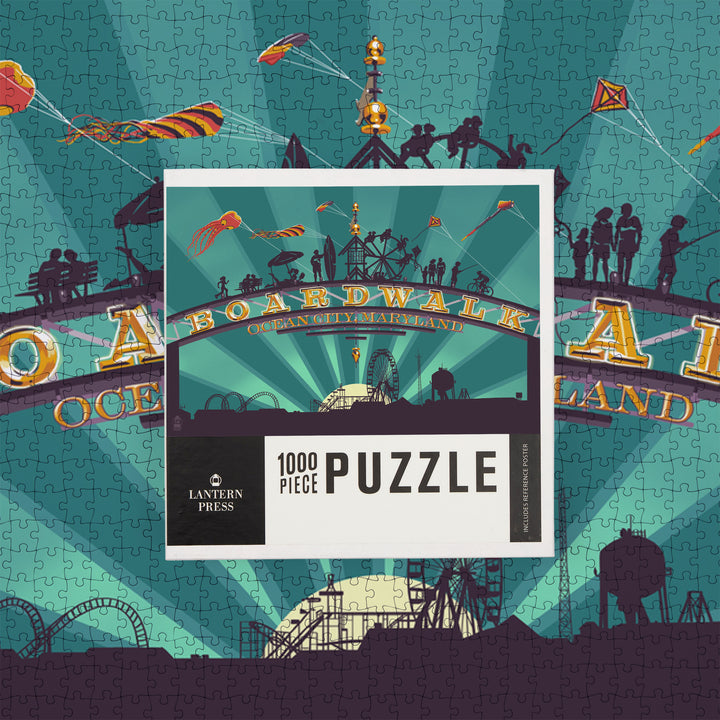 Ocean City, Maryland, Boardwalk Sign, 1000 Piece Jigsaw Puzzle