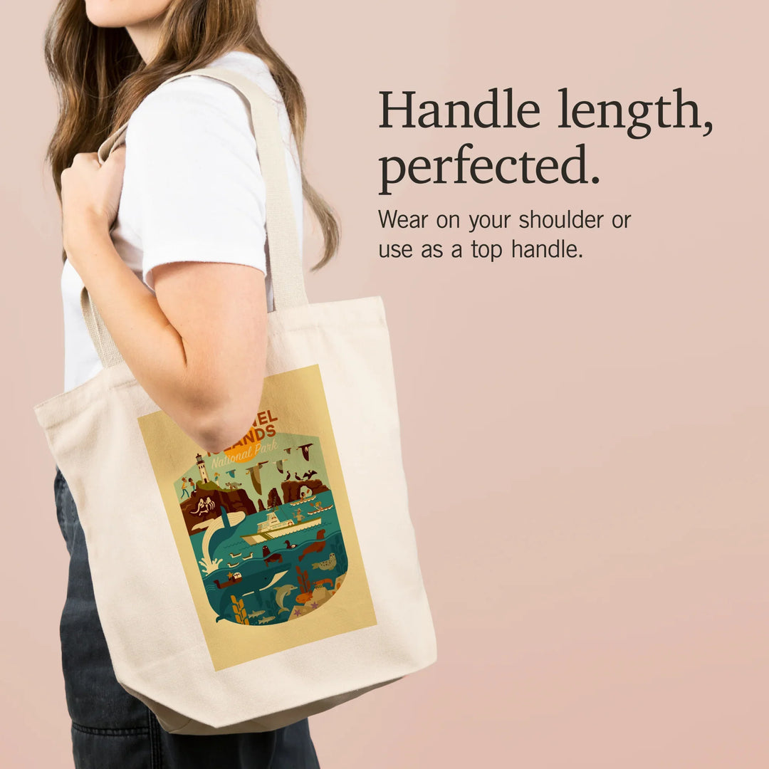 Channel Islands National Park, California, Geometric National Park Series,, Tote Bag