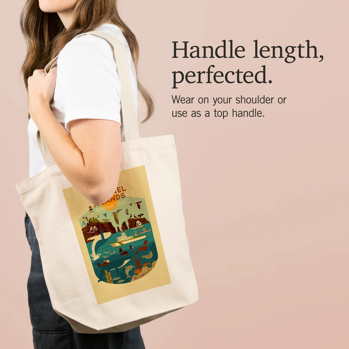 Channel Islands National Park, California, Geometric National Park Series,, Tote Bag