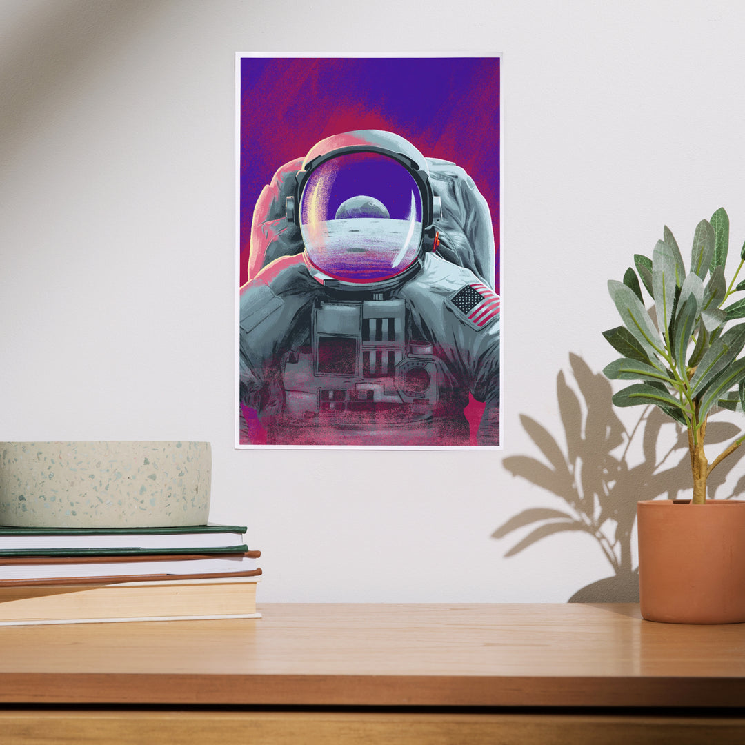 Because, Science Collection, Astronaut, Moon Reflection, Art & Giclee Prints