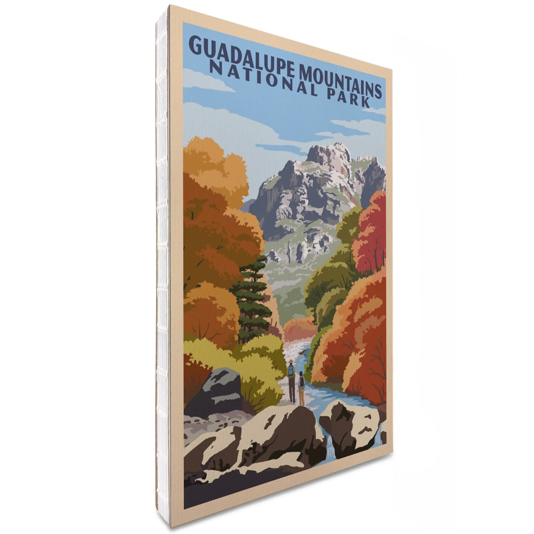 Lined 6x9 Journal, Guadalupe Mountains National Park, WPA Style, Lay Flat, 193 Pages, FSC paper